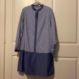 Shukr striped and solid cotton tunic. 2X. With side pockets